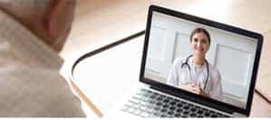 Patient using NextGen Office telemedicine to talk to their doctor
